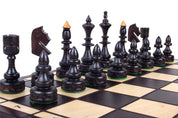 Juego de ajedrez de madera Rajastán 47 x 46,5 cm