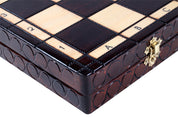 Jeu d'Echecs ROYAL en bois de charme, de grande taille (44 x 44cm) - Ensemble Complet