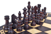 Jeu d'échecs en bois YALTA 3 Joueurs de grande taille  (54 x 47 cm)