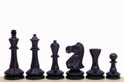 Pièces d'échecs Blackmore en bois de buis teinté et naturel - Taille 4,0''