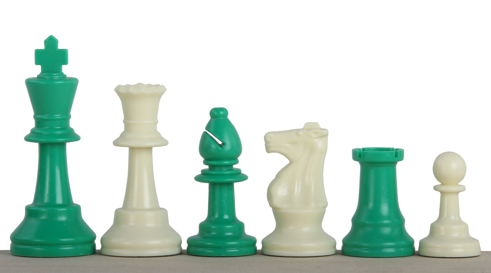 Pièces d'échecs vertes en plastique feutrées de taille 6 - 098f4d2132002db75e3533059680c151