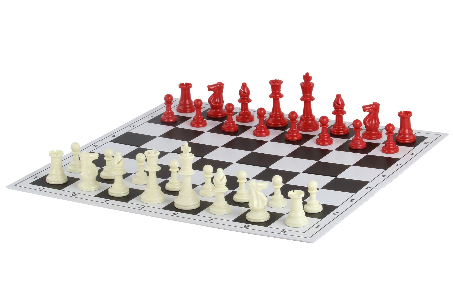 Pièces d'échecs rouges en plastique feutrées de taille 6 - d5313c288b01c8a7879ae9e0410412ae