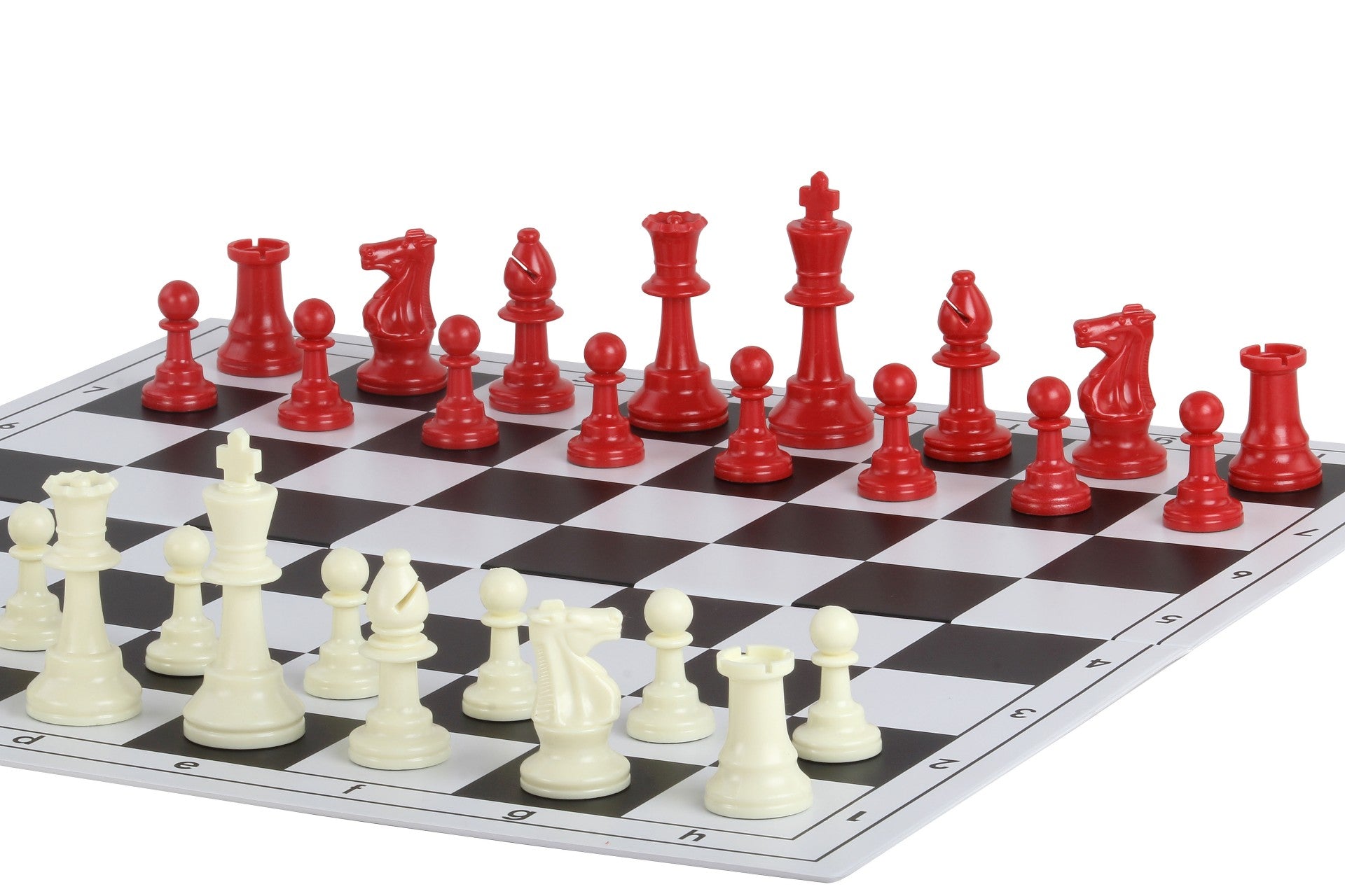 Pièces d'échecs rouges en plastique feutrées de taille 6 - f87ea15f3f1870311cf7cc218d2e4777