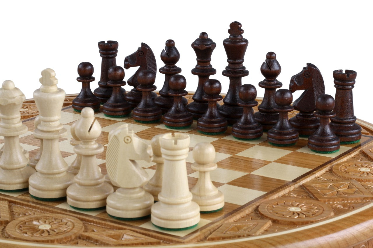 Chess Rubin - hand-carved round case (33cm) - Chess Rubin - hand-carved round case (33cm)