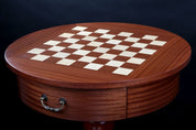 Table d'échecs Luxe en bois avec un plateau rond, sans pièces d'échecs