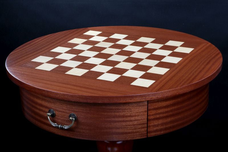 Table d'échecs Luxe en bois avec un plateau rond, sans pièces d'échecs - ae4116cb50a090b5306ed0b29d2ba4a0