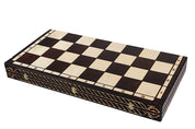 Jeu d'échecs en bois sculpté CESAR LARGE de grande taille  (85 x 85 cm)