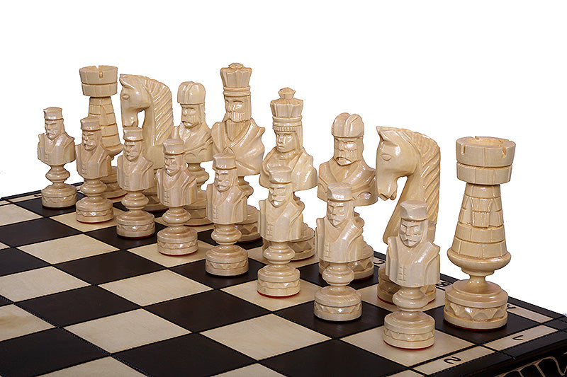 Jeu d'échecs en bois sculpté CESAR LARGE de grande taille  (85 x 85 cm) - Jeu d'échecs en bois sculpté CESAR LARGE de grande taille  (85 x 85 cm)