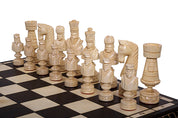 Jeu d'échecs en bois sculpté CESAR LARGE de grande taille  (85 x 85 cm)