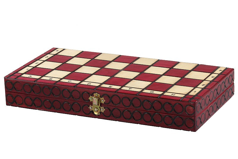 Jeu d'Echecs ROYAL Cherry en bois de charme, de taille moyenne (34 x 34cm) - Ensemble Complet - 309d7852c772e31c04c2d46fc37a8658