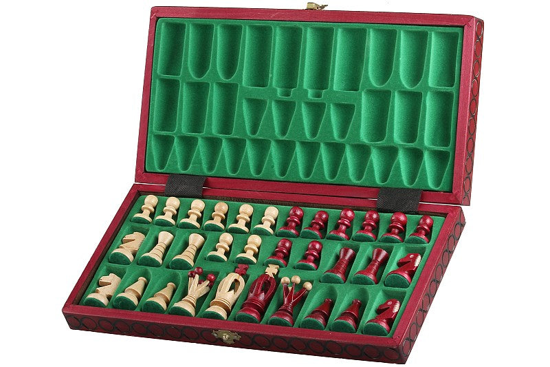 Jeu d'Echecs ROYAL Cherry en bois de charme, de taille moyenne (34 x 34cm) - Ensemble Complet - e1a1c059aae64218465c75beda59ade2