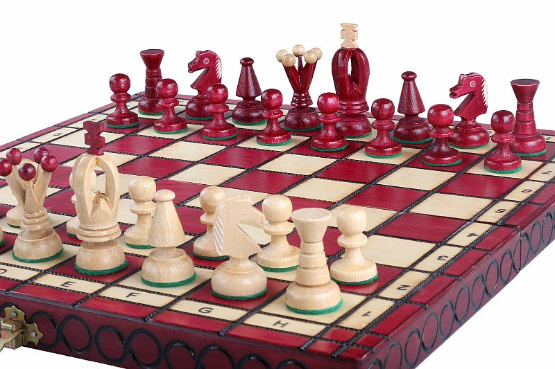 Jeu d'Echecs ROYAL Cherry en bois de charme, de taille moyenne (34 x 34cm) - Ensemble Complet - e0c2cc7edd4cfaa5cfc70502bb60fa20