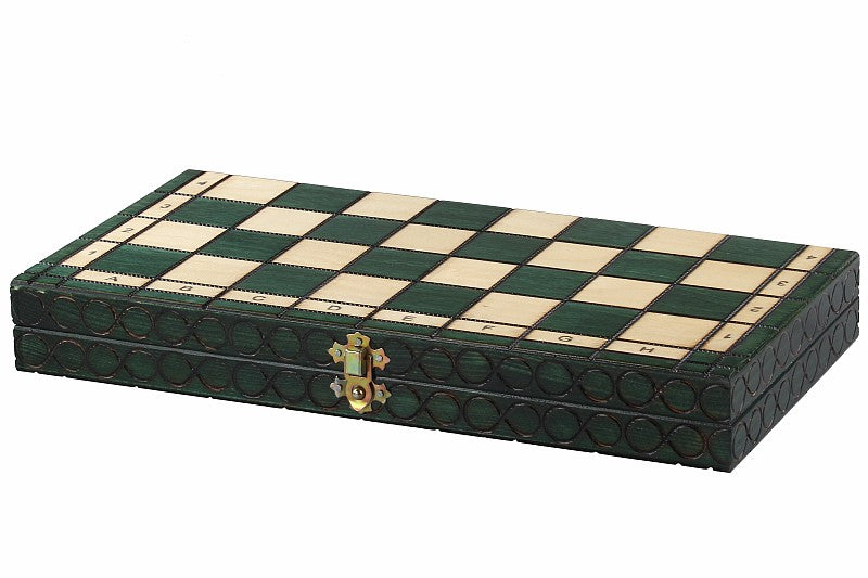 Jeu d'Echecs ROYAL Green en bois de charme, de taille moyenne (34 x 34cm) - Ensemble Complet - e5f740ef0452b6f4b5b668498bd2bfb5