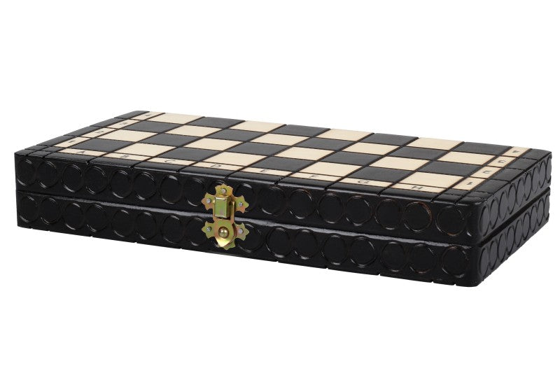 Jeu d'Echecs ROYAL Black en bois de charme, de petite taille (29 x 29cm) - Ensemble Complet - 78ae7b12c9e76c520ba285d816242ae4