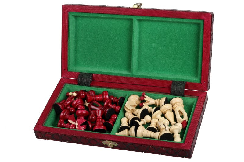 Jeu d'Echecs ROYAL Cherry en bois de charme, de petite taille (29 x 29cm) - Ensemble Complet - e3373dbd3852f031ccbb4d5d4ecce81f