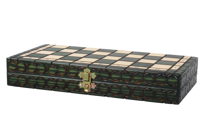 Jeu d'Echecs ROYAL Green en bois de charme, de petite taille (29 x 29cm) - Ensemble Complet - 3c8cd8c209751a1ff4650b70bfb1a98c