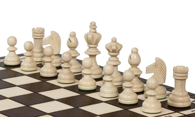 Jeu d'échecs OLYMPIQUE en bois de charme, de taille moyenne (35 x 35m) - Ensemble Complet - 5421e543a5946a11147a67edbe39fc37