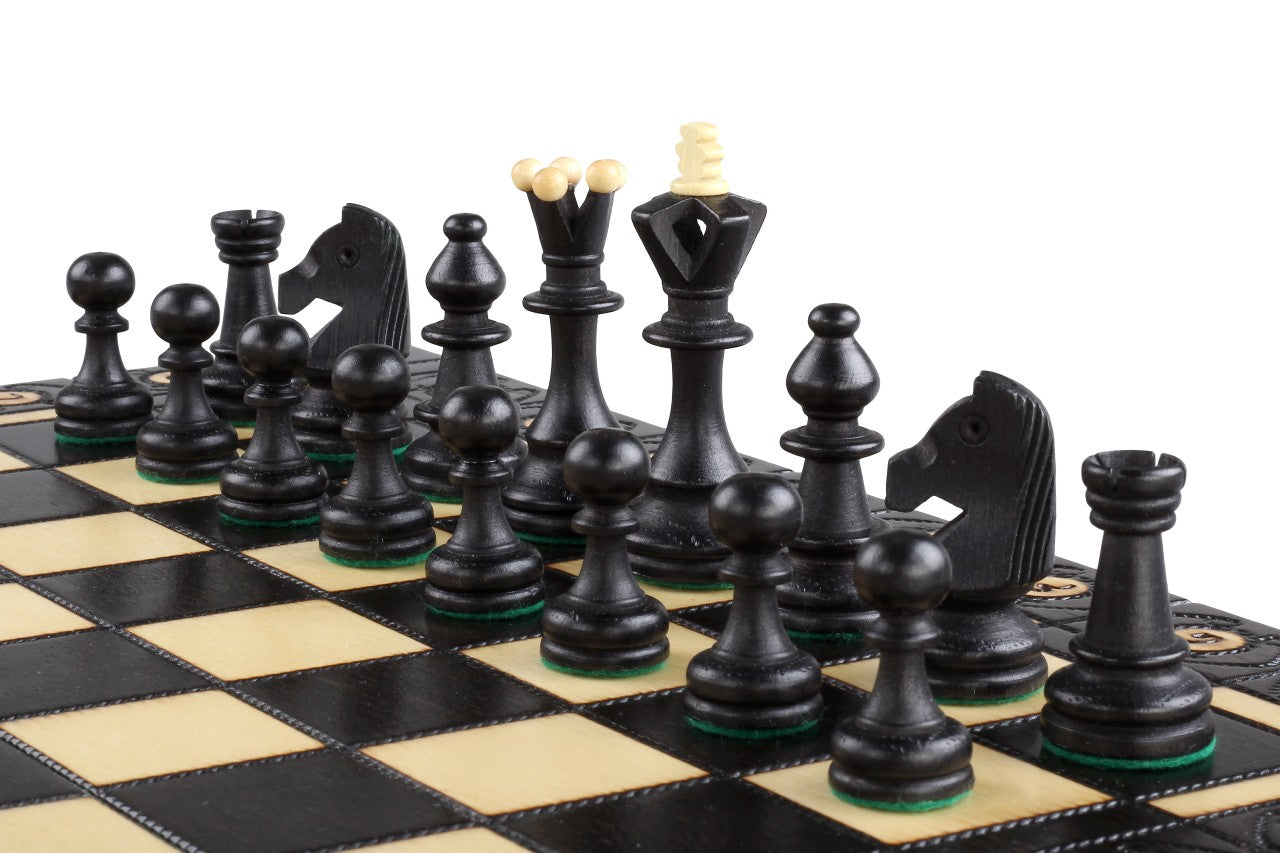 Jeu d'échecs SENATEUR Noir en bois de charme, de taille moyenne (41 x 41cm) - Ensemble Complet d'une nouvelle gamme - ea0dadb29d227657acdd4221441da413
