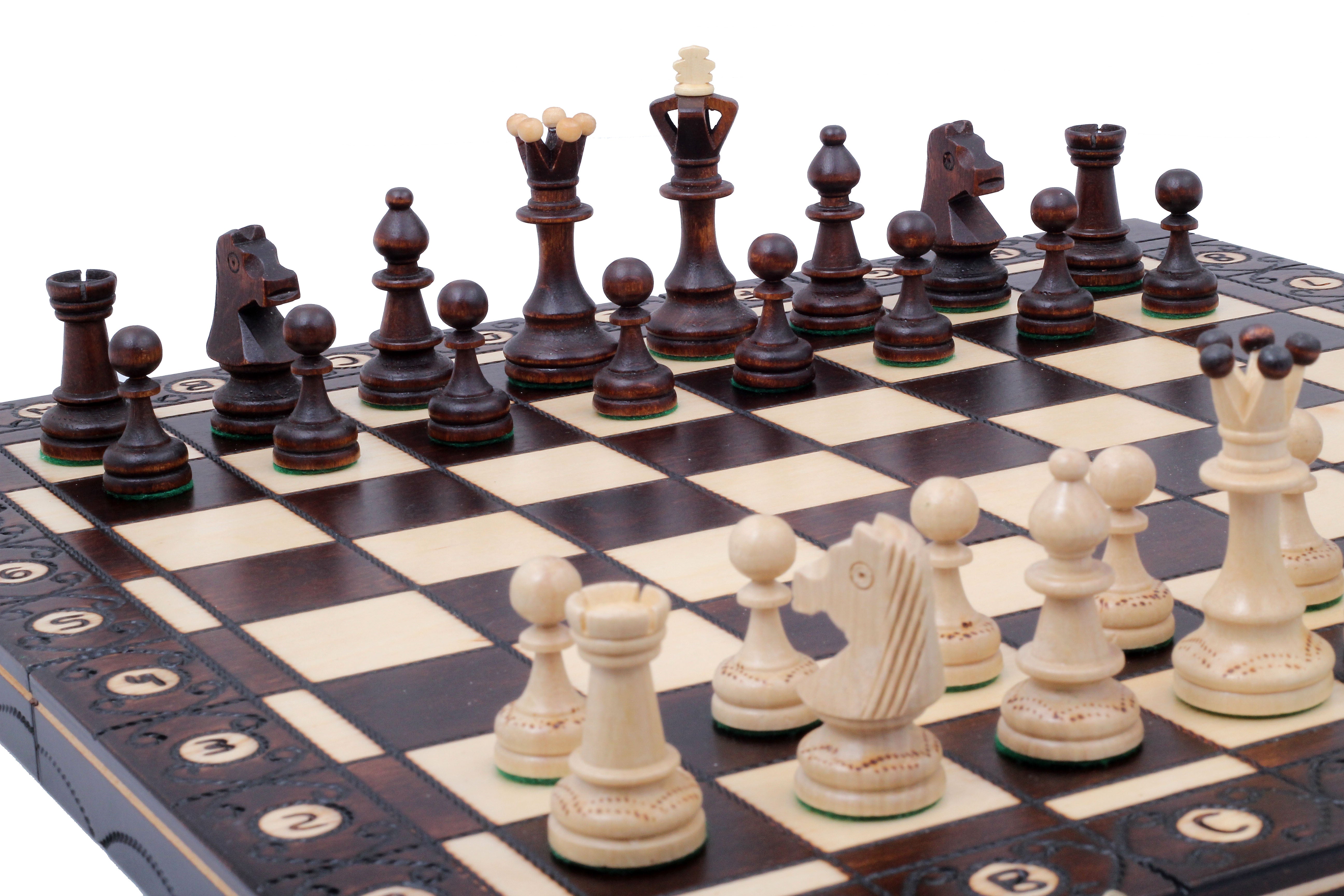 Jeu d'échecs SENATEUR en bois de charme, de taille moyenne (41 x 41cm) - Ensemble Complet d'une nouvelle gamme - 996aa63792811590482354d3069f8cf7