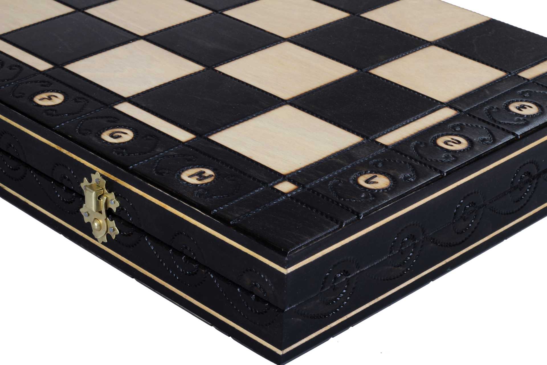 AMBASSADOR Black Échecs New Line (55x55cm) couleur noir - l'Ensemble complet - 5ac56b9be5665477c5db791ef3d54781