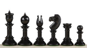 Pièces d'échecs Northern Upright en bois de buis teinté et naturel - Taille 4,25''