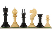 Pièces d'échecs Northern Upright en bois de buis teinté et naturel - Taille 4,25''