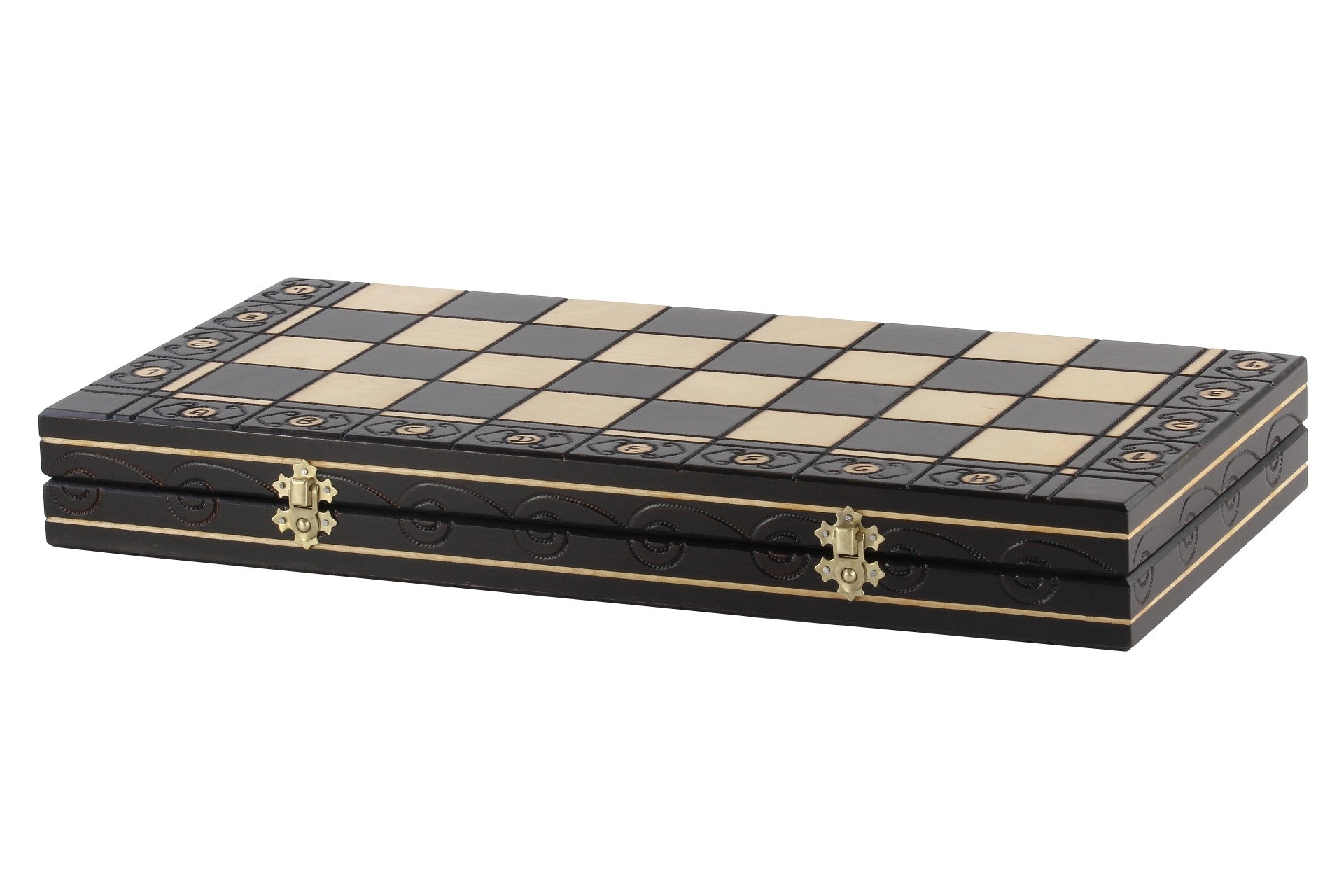 Jeu d'échecs CONSUL Black en bois de charme, de grande taille (48 x 48cm) - Ensemble Complet, couleur noire - 1a6370b1b4a6daaa868300ab754cc755