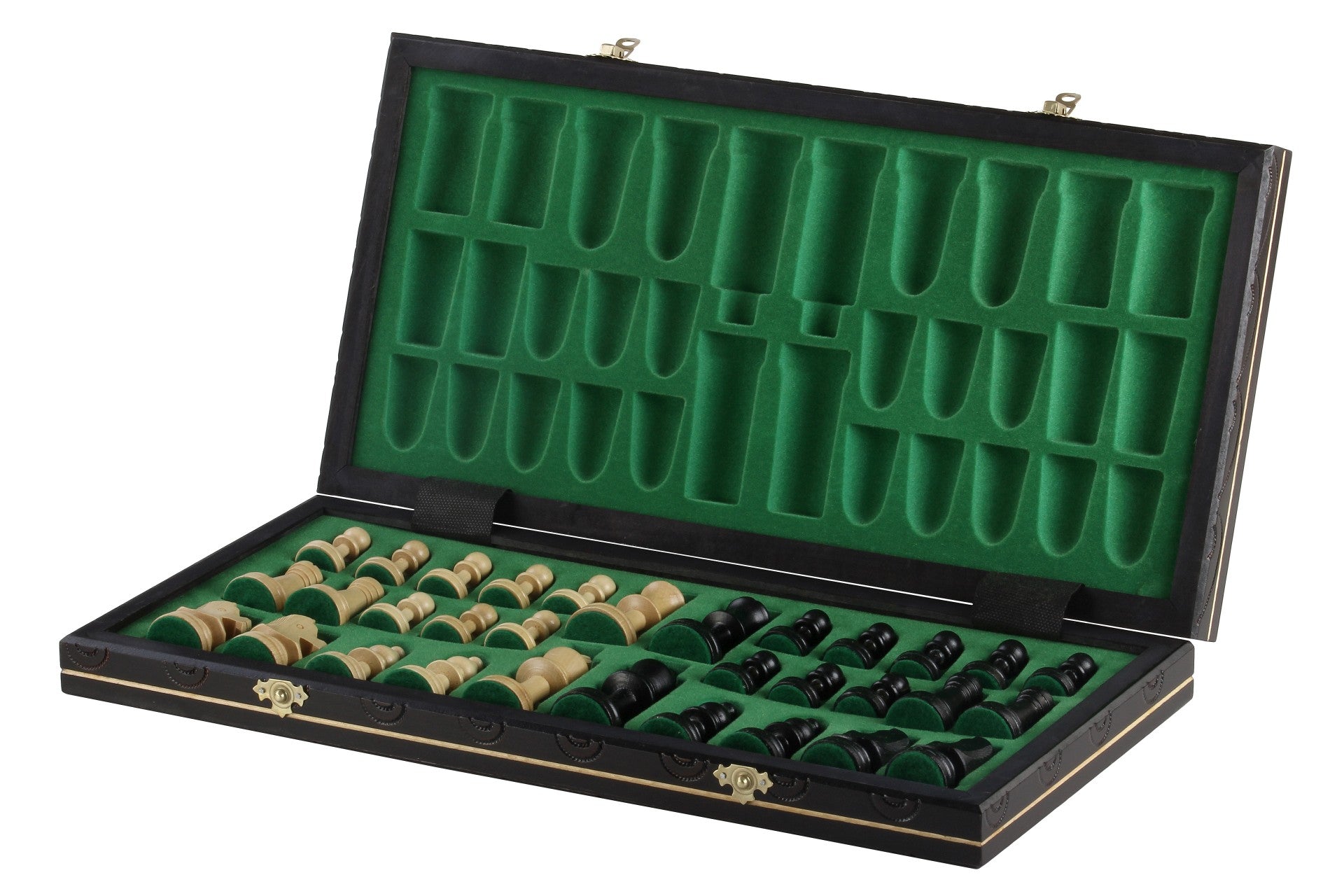 Jeu d'échecs CONSUL Black en bois de charme, de grande taille (48 x 48cm) - Ensemble Complet, couleur noire - 2cd6089b9f0a4ab848392731e1ae60e9