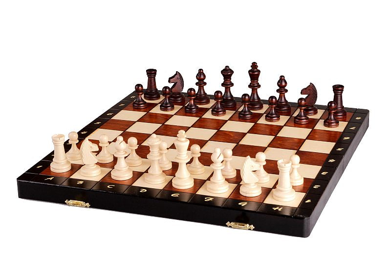 Jeu d'échecs MAGNETIQUE en bois de charme, pliant, de grande taille (35 x 35cm) - Ensemble Complet - 70bef8fa1e61f57664b76a05ec5ee11d