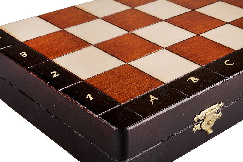 Jeu d'échecs MAGNETIQUE en bois de charme, pliant, de grande taille (35 x 35cm) - Ensemble Complet - 368b9a75a614318406525fa694bb59ae