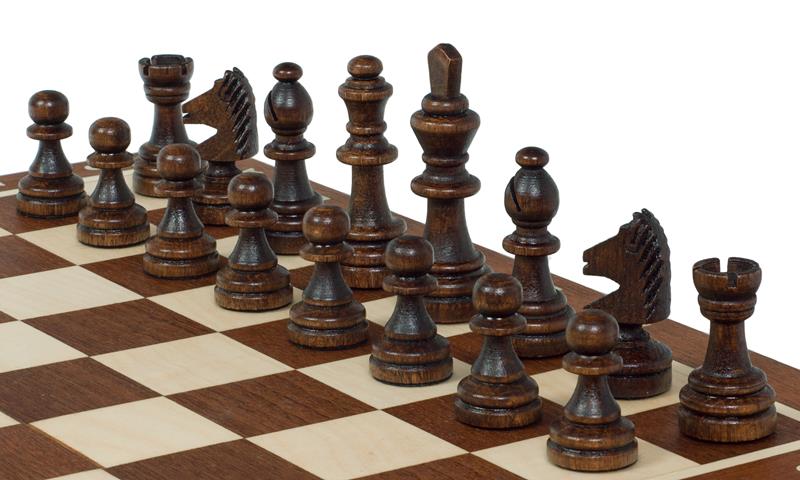 MAGNETIC Wooden Chess set (28 x 28 cm), Insert tray, Intarsy - MAGNETIC Wooden Chess set (28 x 28 cm), Insert tray, Intarsy