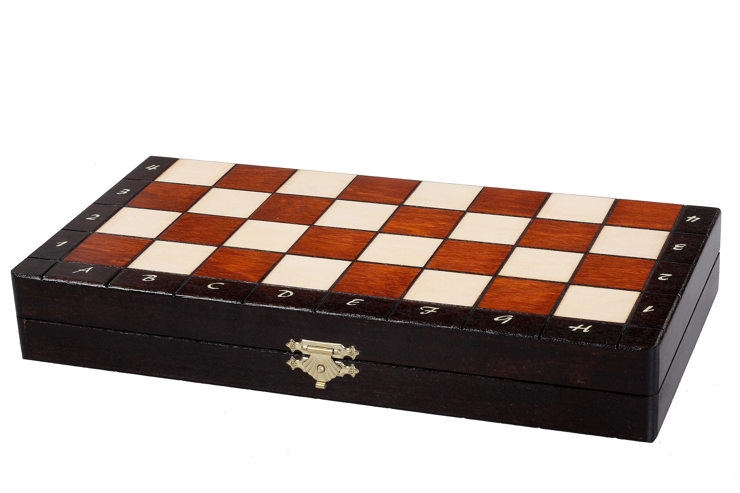 Jeu d'échecs MAGNETIQUE en bois de charme, pliant, de petite taille (28 x 28cm) - Ensemble Complet - 61943f26a2d4b4893d233a2a4c3bf142