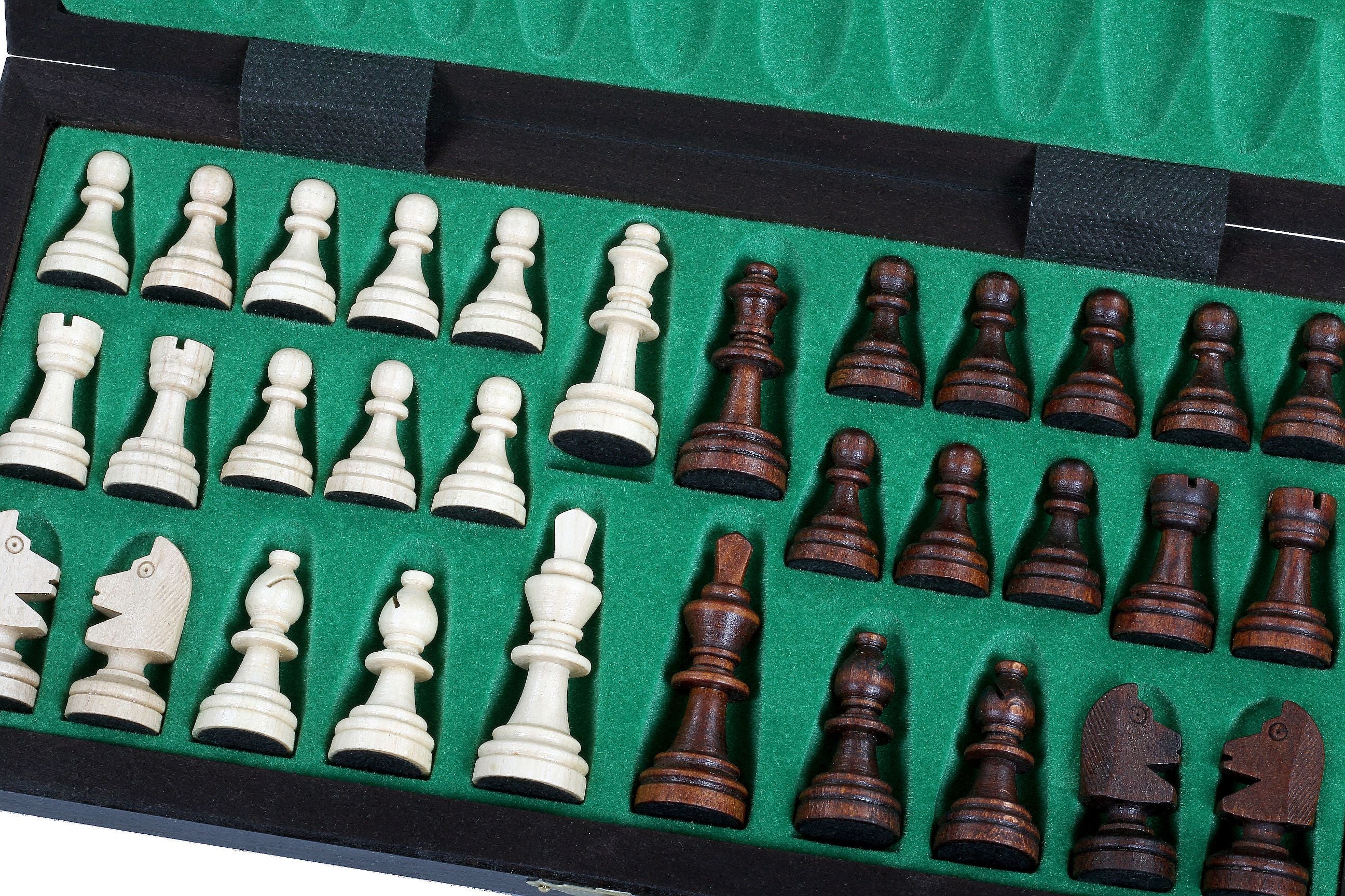Jeu d'échecs MAGNETIQUE en bois de charme, pliant, de petite taille (28 x 28cm) - Ensemble Complet - dcd5dfd0ee0e4a898cb1b35f6e75e1c0