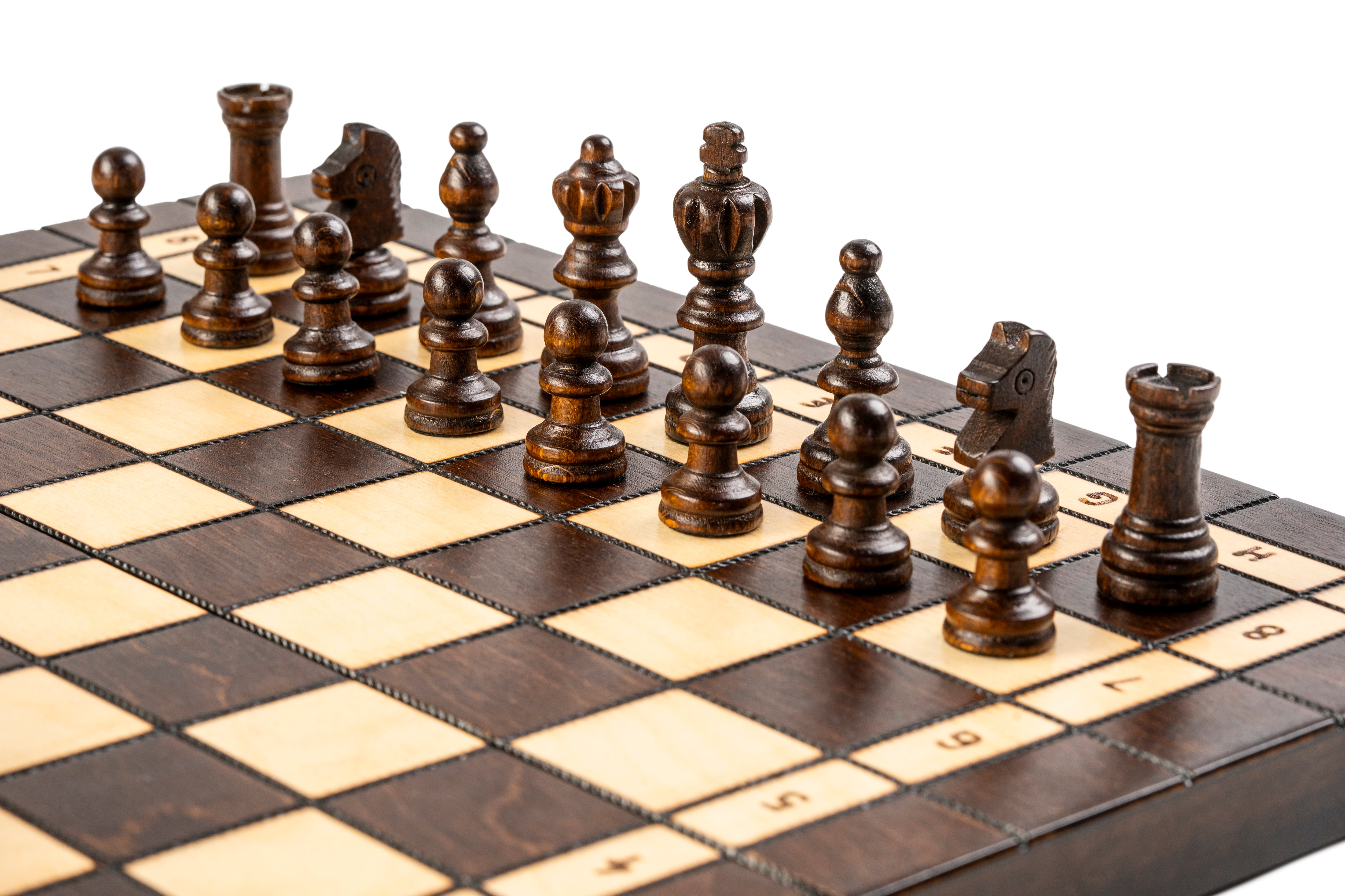 Jeu d'Echecs + Dames + Backgammon en bois de charme, de grande taille (40 x 40cm) - Ensemble comprenant trois jeux pour deux joueurs - e1fe60dceaeebb319df1170415739785