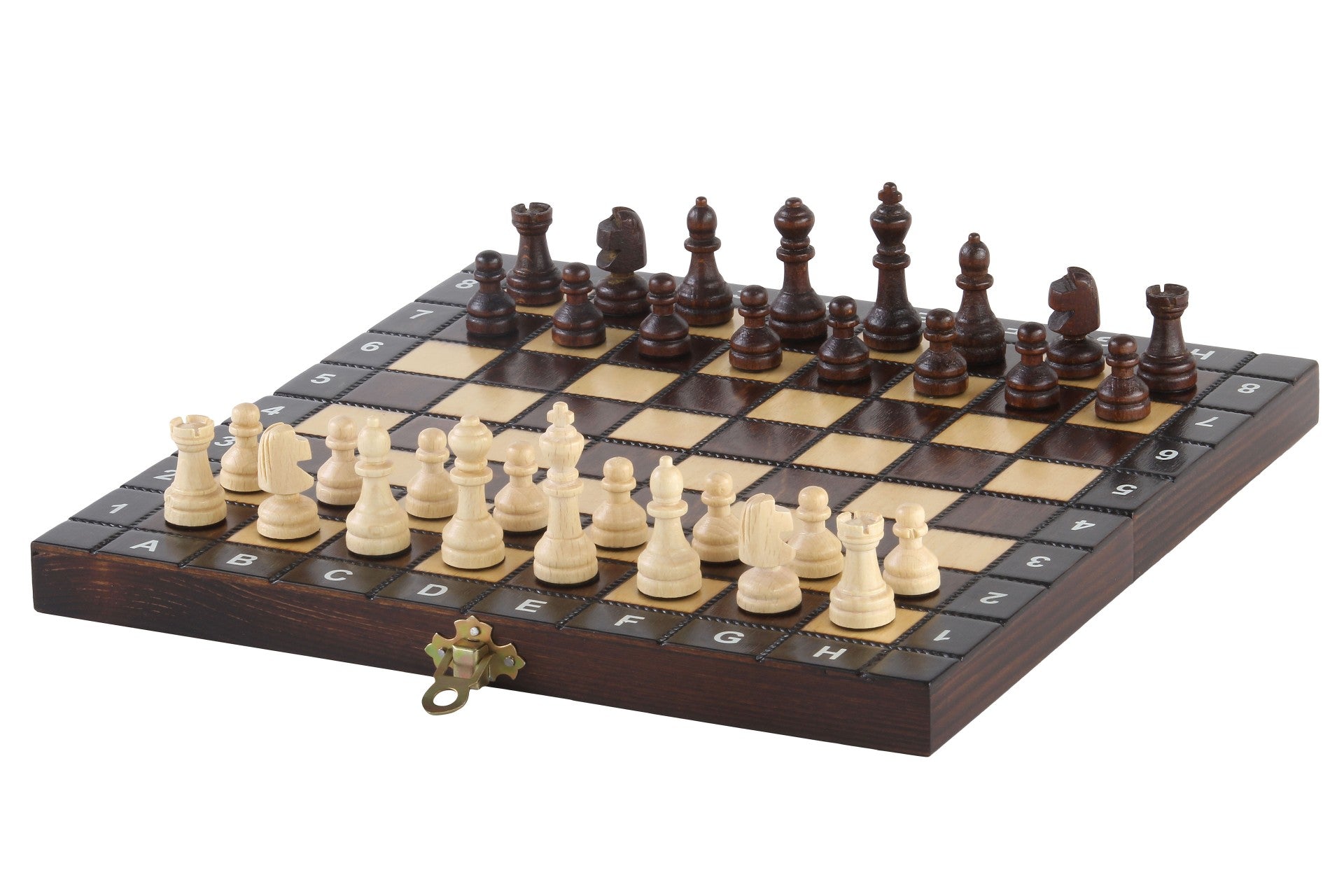 Jeu d'Echecs + Dames  + Backgammon en bois de charme, de petite taille (27 x 27cm) - Ensemble comprenant trois jeux pour deux joueurs - 5d7b332f674527050b040d952a7af586