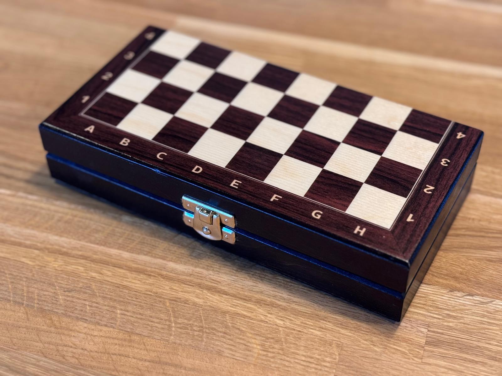 Jeu d'échecs scolaire en bois mini 20 cm x 20 cm - 613d665150bbc51a3ce4cfbcf97af882