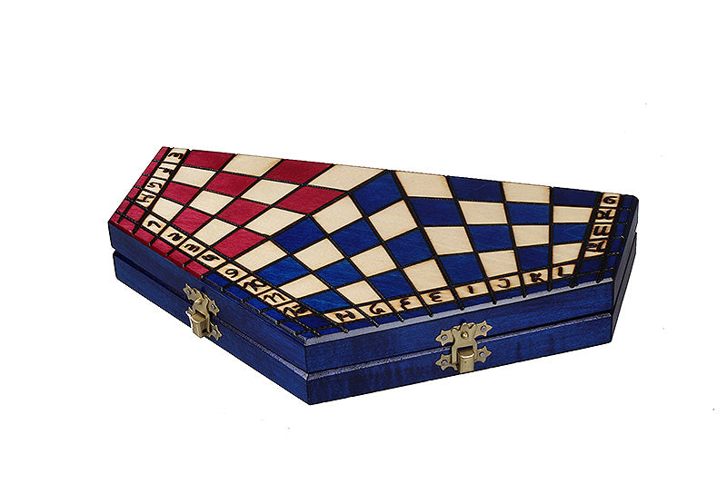 Jeu d'échecs en bois YALTA 3 Joueurs de petite taille (32 x 28 cm) - jeu tricolore - 8e8584641c14bf2cd9252543bfd8c476