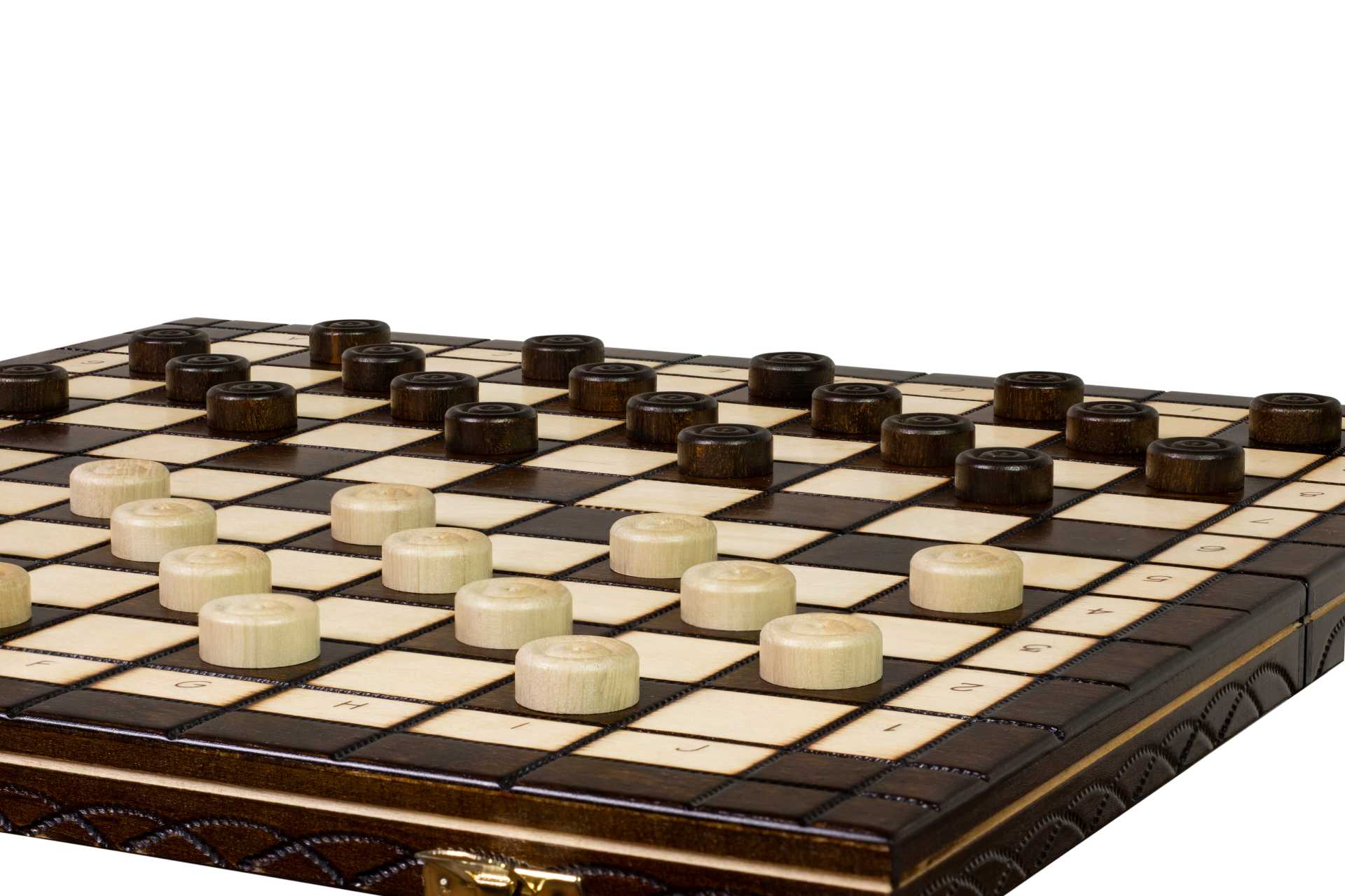 Jeu d'échecs Capablanca + Jeu de Dames, pliant en bois, de taille moyenne (40 x 40cm) - Ensemble Complet (variante du jeu d'échecs avec échiquier 10x10) - f943ec55c5d0c00d24630d04f909c1d7