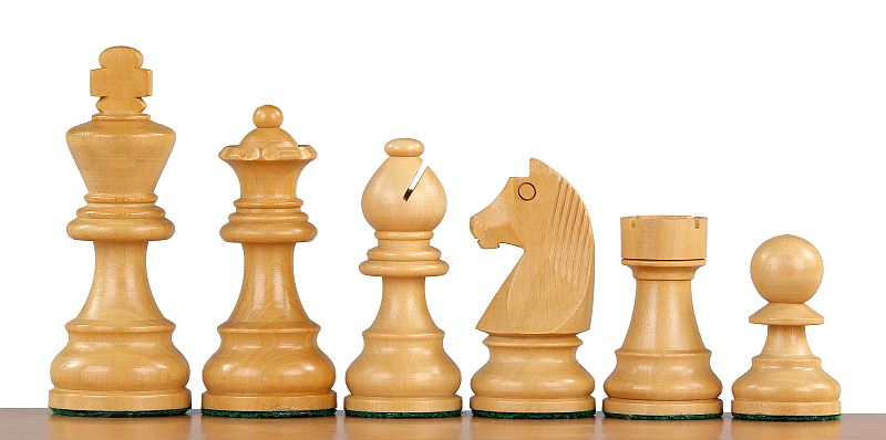 Pièces d'échecs German Knight (Timeless) en bois d'acacia et buis - Taille 3,00'' - 445207b66f6a5492b770ab0c965b5e71