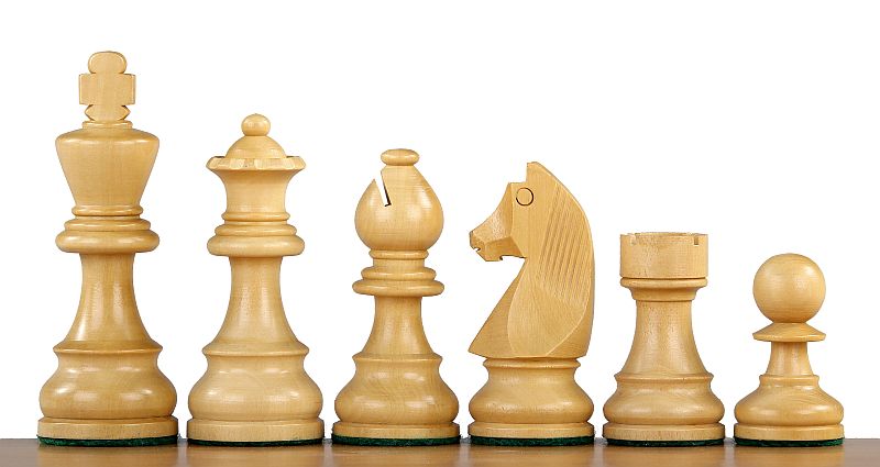 Pièces d'échecs German Knight (Timeless) en bois d'acacia et buis - Taille 3,50'' - 0d9266bc6946157141aa000d2525d740