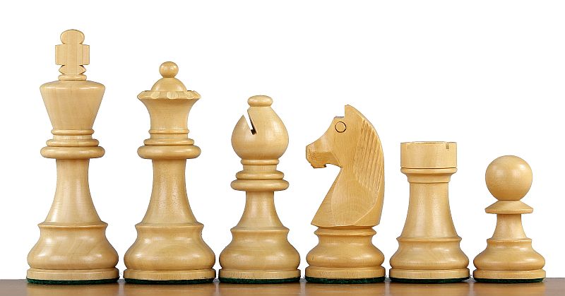 Pièces d'échecs German Knight en bois d'acacia et de buis - Taille 4,00 - c074023393eea933eeaa5c9172233b1e