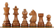 Pièces d'échecs German Knight en bois d'acacia et de buis - Taille 4,00
