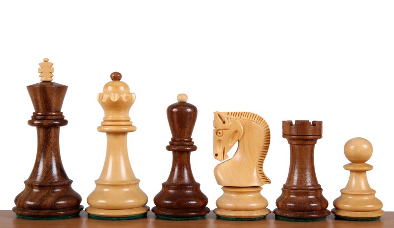 Pièces d'échecs Zagreb en bois d'acacia et de buis - Taille 3,75'' - Pièces d'échecs Zagreb en bois d'acacia et de buis - Taille 3,75''