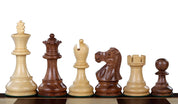 Pièces d'échecs Reykjavik en bois d'acacia et buis - Taille 4,00''