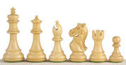 Pièces d'échecs roi's Bridal en bois de buis foncé et naturel - Taille 3,75''