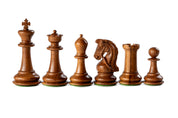 Pièces d'échecs Sultan en bois d'acacia et de buis - Taille 4,00''