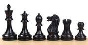 Pièces d'échecs Executive en bois de buis teinté et naturel - Taille 4,00''