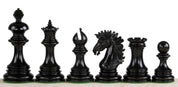 Pièces d'échecs Sunrise en bois d'ébène et de buis - Taille 4,00''