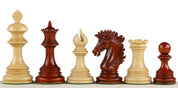Pièces d'échecs Sunrise en bois de padouk et de buis - Taille 4,00''