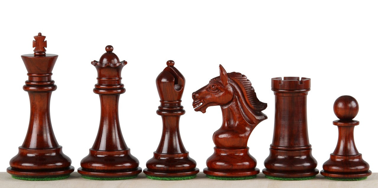 Pièces d'échecs Derby Redwood en bois de padouk et buis - Taille 4,00'' - 054947310f7812bc2d3fe6cc67bc47ae